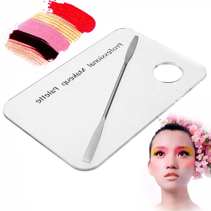 Косметическая акриловая палитра смешивания косметика для ногтей лопаточка из