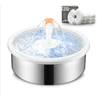 Автоматический фонтан для воды для кошек, бесшумный питьевой фонтан из нержавеющей стали, 2 л