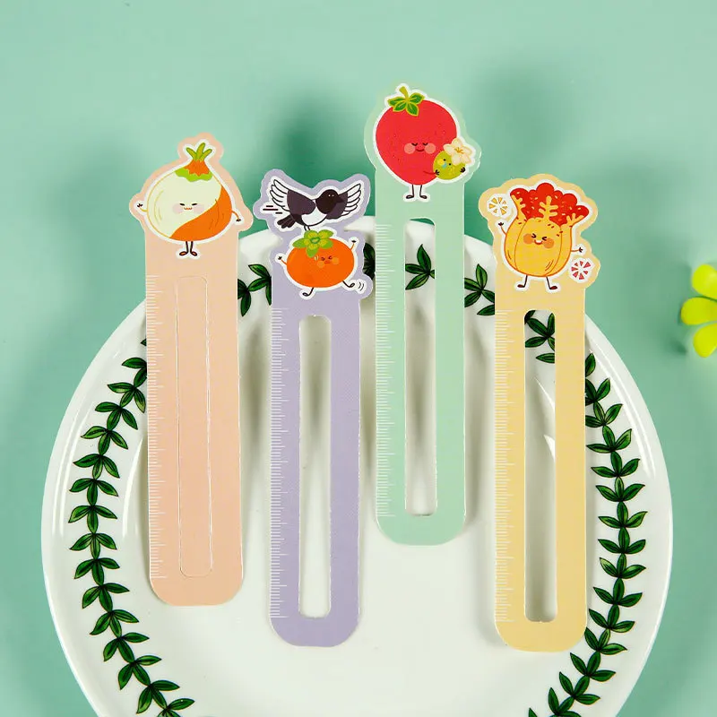 30 шт./лот Kawaii Bookmarks линейка для еды маркеры книг новые зажимы милые Креативные