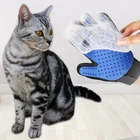 Перчатка для груминга кошек, силиконовая расческа для вычесывания шерсти у кошек, Товары для ванной, массажные гребни для животных