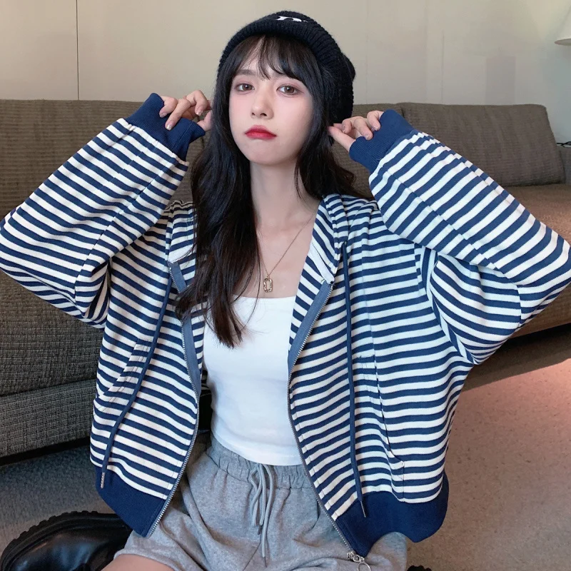 Женский свитер в стиле хип-хоп полоску | Женская одежда