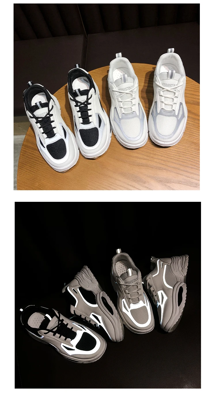 Size36-42; Новинка года; модная женская обувь; сезон весна-осень; женская повседневная обувь; женские спортивные кроссовки на высокой платформе; Цвет черный, белый