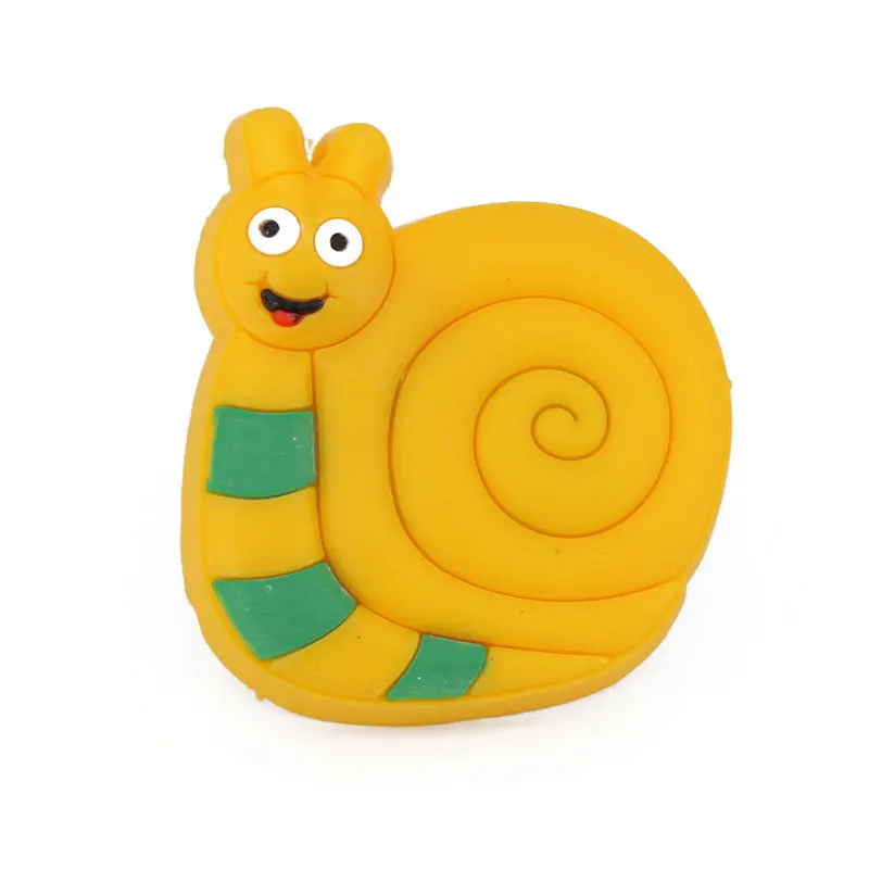 Yellow Snail 1х декоративные выдвижные ящики/ручки комода для детей и для детской комнаты безопасный резиновый материал - Цвет: Yellow Snail