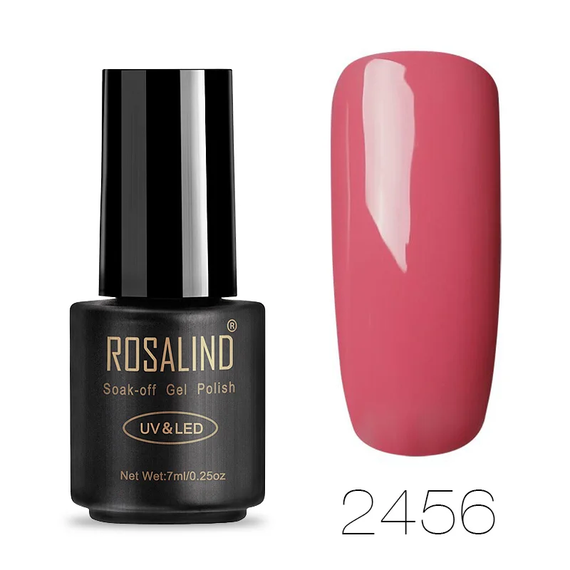 RA2456 ROSALIND Розовый фиолетовый серия гель лак для ногтей все для маникюра ногти маникюр Топ База Набор дизайн ногтей гель лаки - Цвет: RA2456