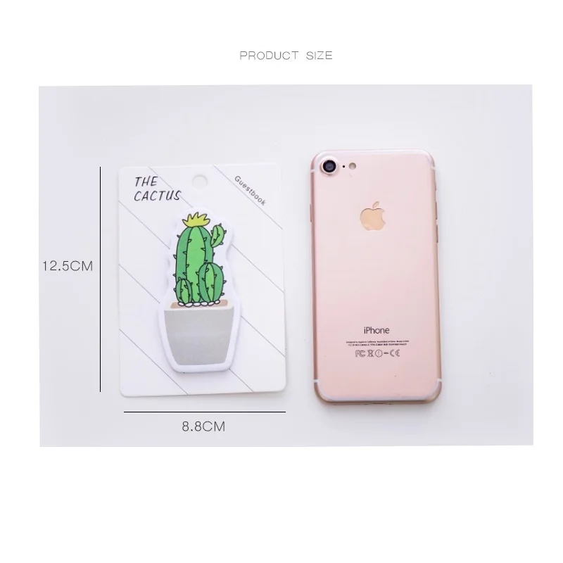 4pcs Cactus Love Sticky Memos Cute Potting Plant Adhesive Post Note Pad Record Marker It Stationery Office School Supplies A6669 |