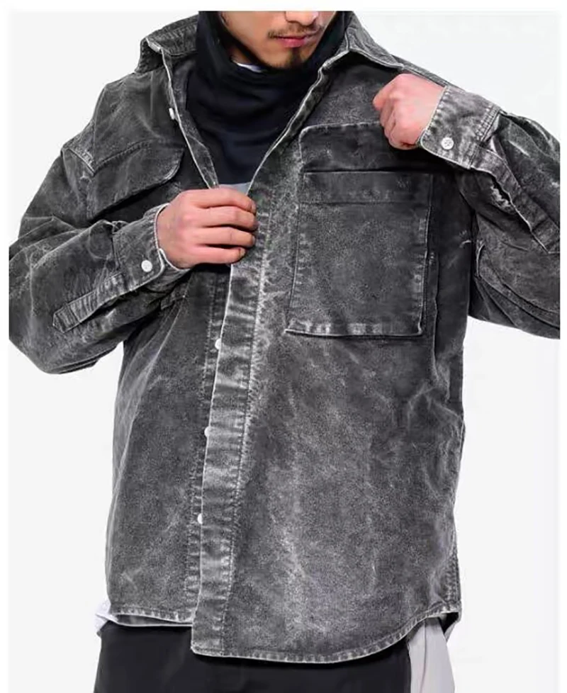 CE. Avempt серая рубашка с принтом Distressed High street fashion Мужская и женская Высококачественная теплая куртка CE куртка s m l xl