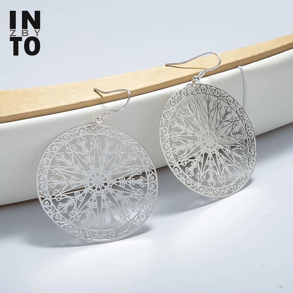 Женские круглые серьги подвески в форме капли золотые серебристые модные