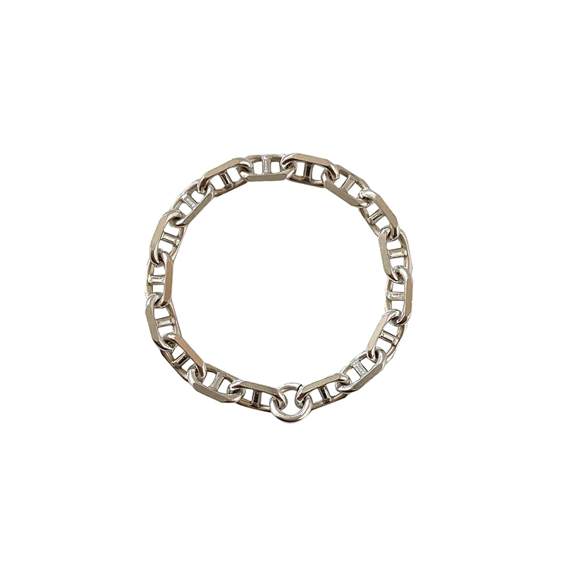 

High Quality! Pig Nose Soft Chain Ring Italy Imported 925 Sterling Silver Stud Chain Ring Ins Cold Style