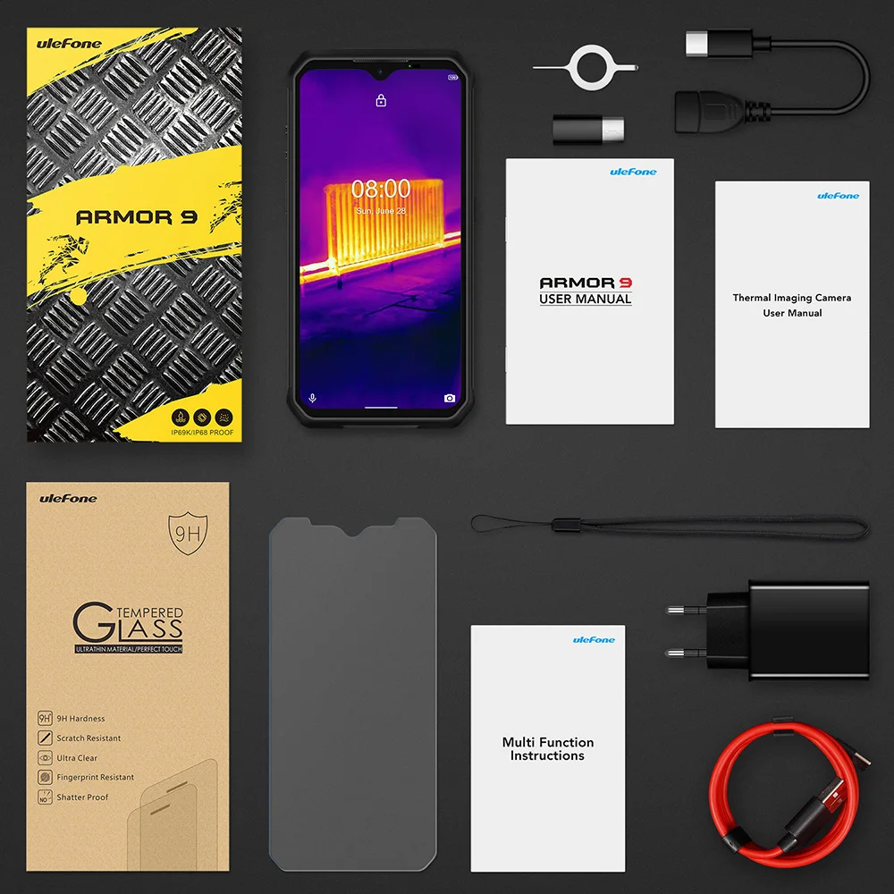 Ulefone Armor 9 Thermal Camera Rugged Phone Android 10 Helio P90 Octa-core 8GB+128GB Mobile Phone 6600mAh 64MP Camera Smartphone