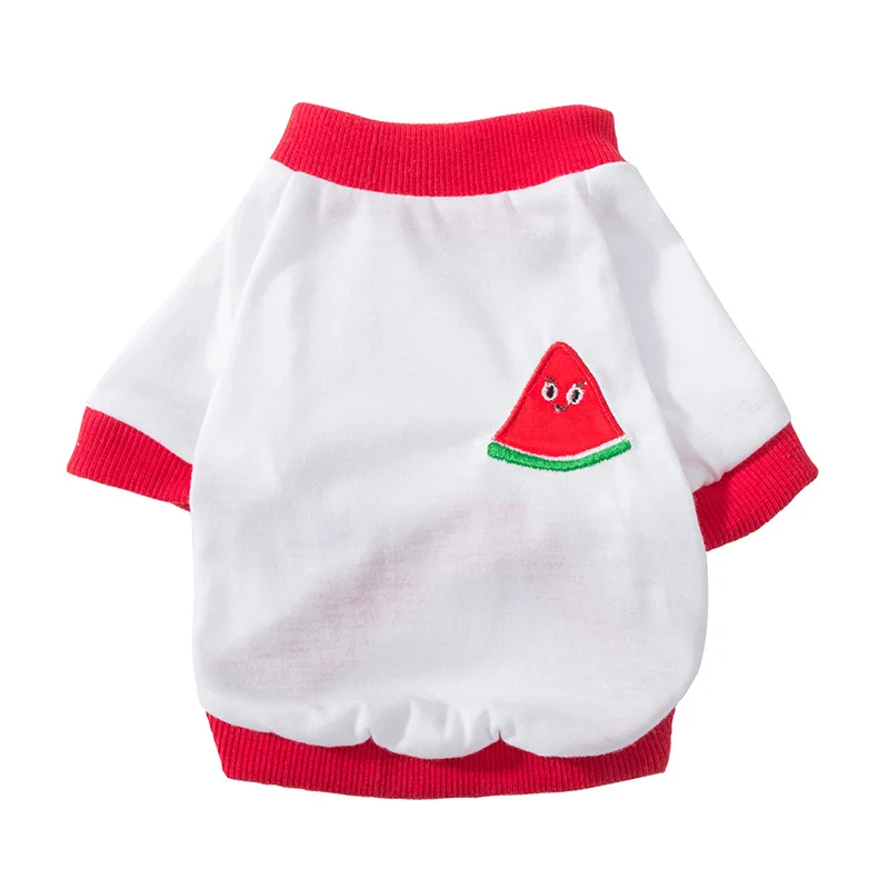 

Cute Fruit Embroidery T-shirt Pet Summer Clothes Suit For Small Dogs Chihuahua Ropa Perro Yorkies Puppy Cotton Pullover Shirts