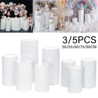 35pcs round cylinder pedestal display art decor cake rack plinths pillars for diy wedding decorations holiday