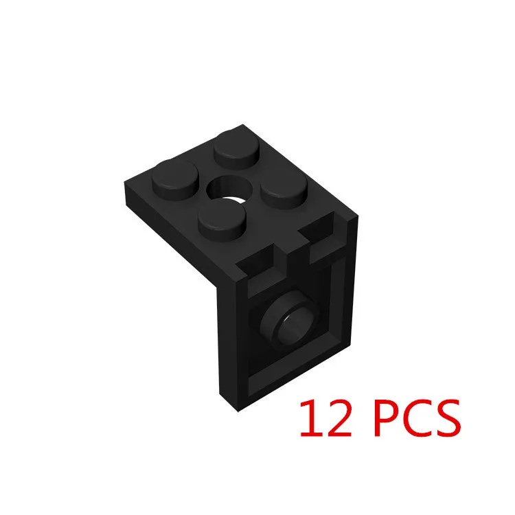 12 pcs black Фигурки, демонстрационная коробка, мини-фиги, чехол, маленькие кирпичи, опорная пластина, кронштейн, строительные блоки, фигурка, подставка, опорная пластина, игрушки для детей - Цвет: 12 pcs black