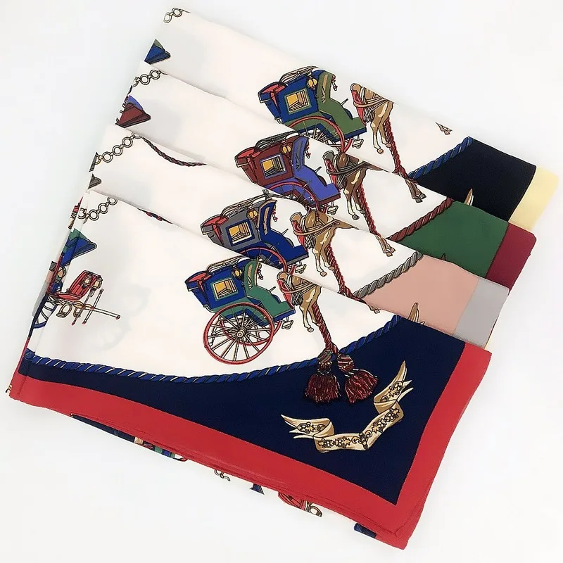 Высококачественный Женский шарф с рельефным рисунком 60 см роскошный брендовый