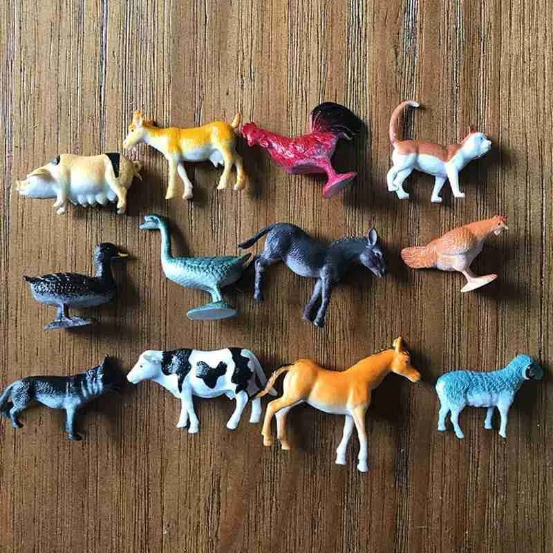 Montessori Animal Model English Words Match Cards Creative Animals Cognition Learning Teaching Aids Kids Educational Toy | Игрушки и
