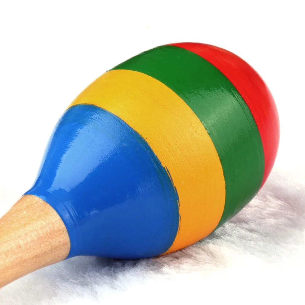 1 шт. Деревянный Погремушка Maracas Rumba молоток с песком музыкальный ударный