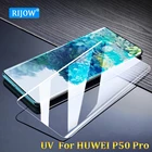 Закаленное УФ-стекло для Huawei Mate 40 30 Pro P40, пленка для защиты экрана, закаленное стекло, полное жидкое клеевое покрытие для Honor 50, 60, P50, P30, Nova 9