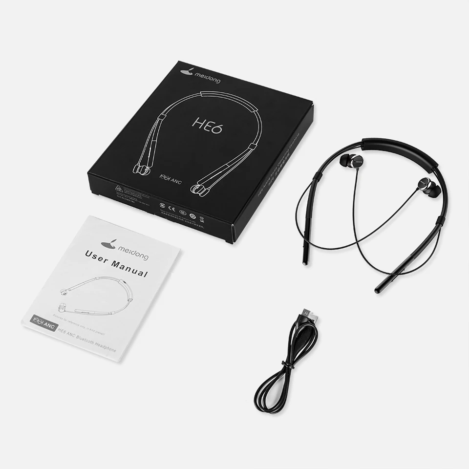 Bluetooth наушники с шейным ремешком активное шумоподавление беспроводные