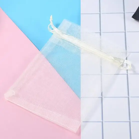 Бежевый 100pcs/Lot Organza Drawstring Bags 5x7 7x9 9x12 10x15cm Jewelry Packaging Bags Wedding Christmas Birthday Gift Packing Pouces - Цвет: Бежевый