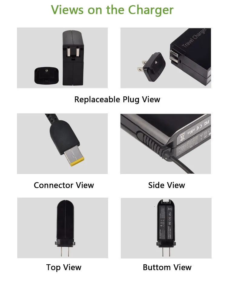 20 в 3.25A 65 Вт адаптер питания зарядное устройство для lenovo X1 Carbon G400 G500 G505 G405 YOGA 13 с США Великобритании ЕС AU 4 вилки