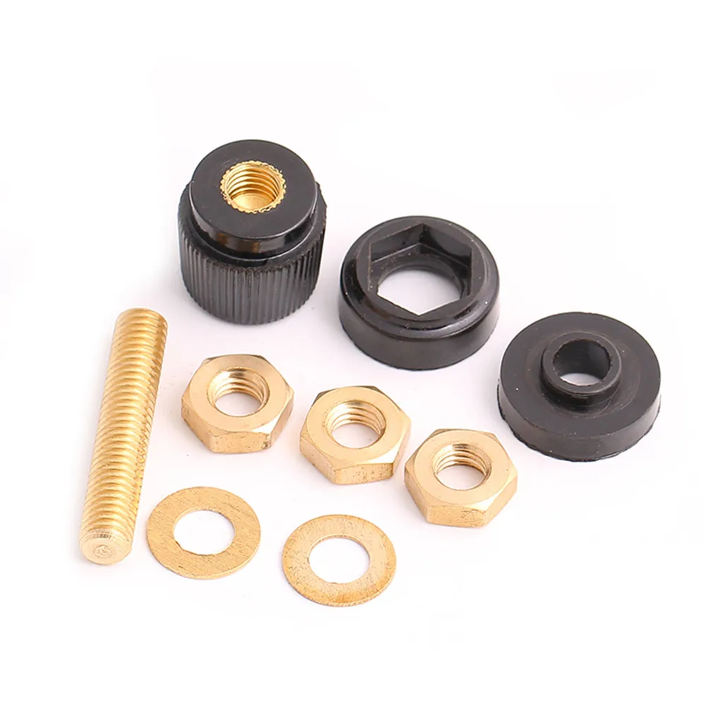 8MM Copper Poles 555 Power Supply Terminal Blocks Welding Machine Inverter Post Connector for 5/16'' Stud Cable Connection |