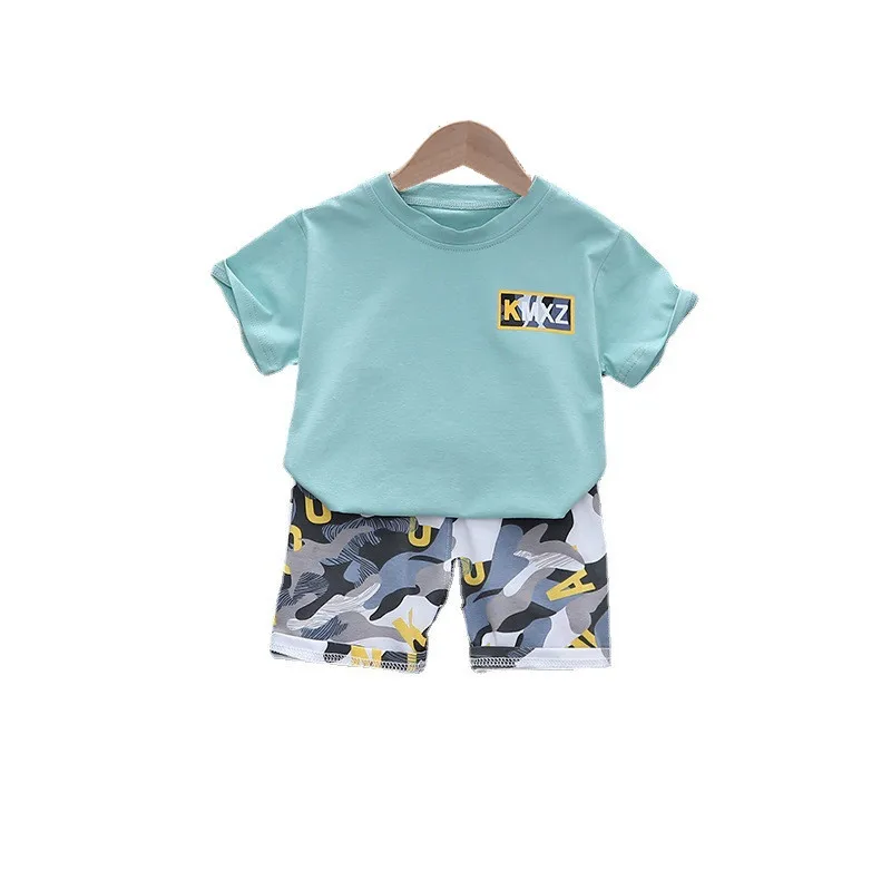 

Casual Summer Children Cartoon Clothes Baby Boy Girls T-Shirt Shorts2Pcs/sets Infant Toddler Fashion New Kids Letter Sport Suits