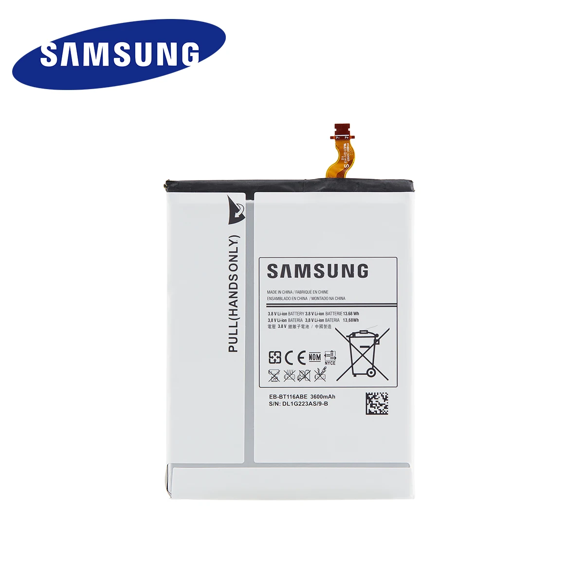 SAMSUNG оригинальная EB-BT115ABC EB-BT116ABE EB-BT111ABC EB-BT111ABE 3600 мА/ч батарея для Samsung Tab 3 Lite SM-T110