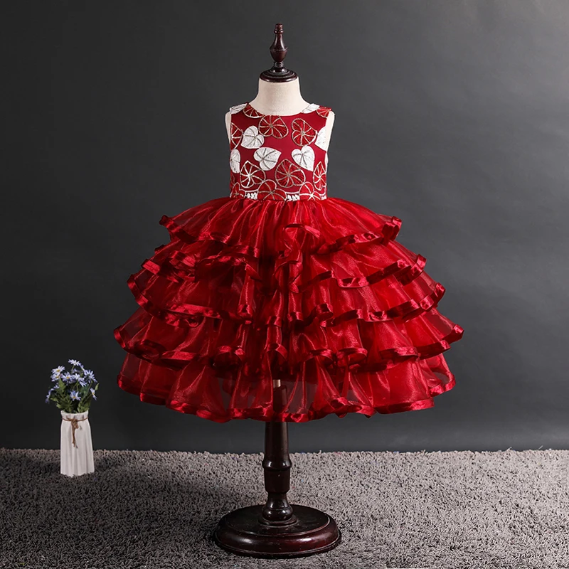 Элегантное праздничное платье принцессы Свадебное Детские платья для девочек