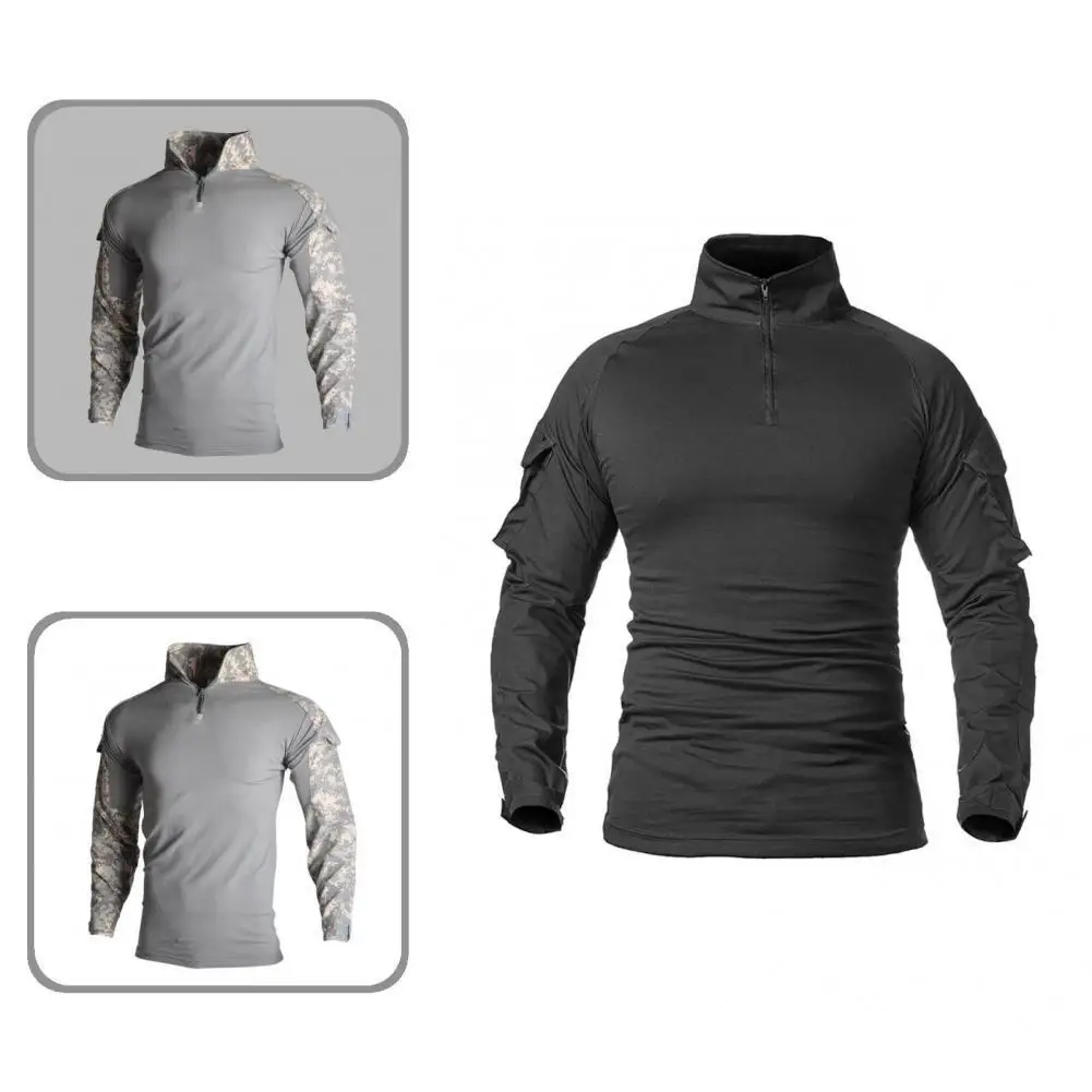 

Stylish Men Combat T-shirt Slim Male Shirt Camouflage Fit Casual Men Combat T-shirt