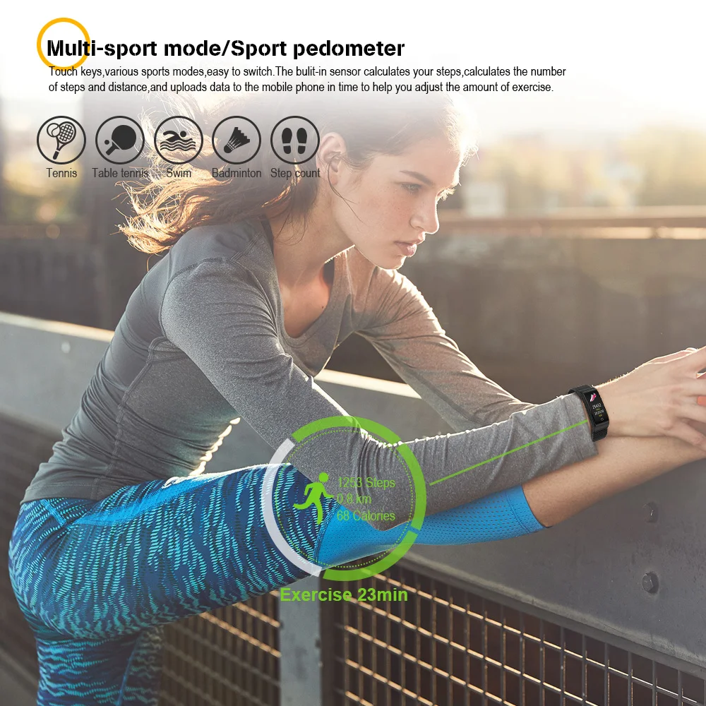 Фитнес трекер F4 с измерением пульса и давления|Смарт-браслеты| |