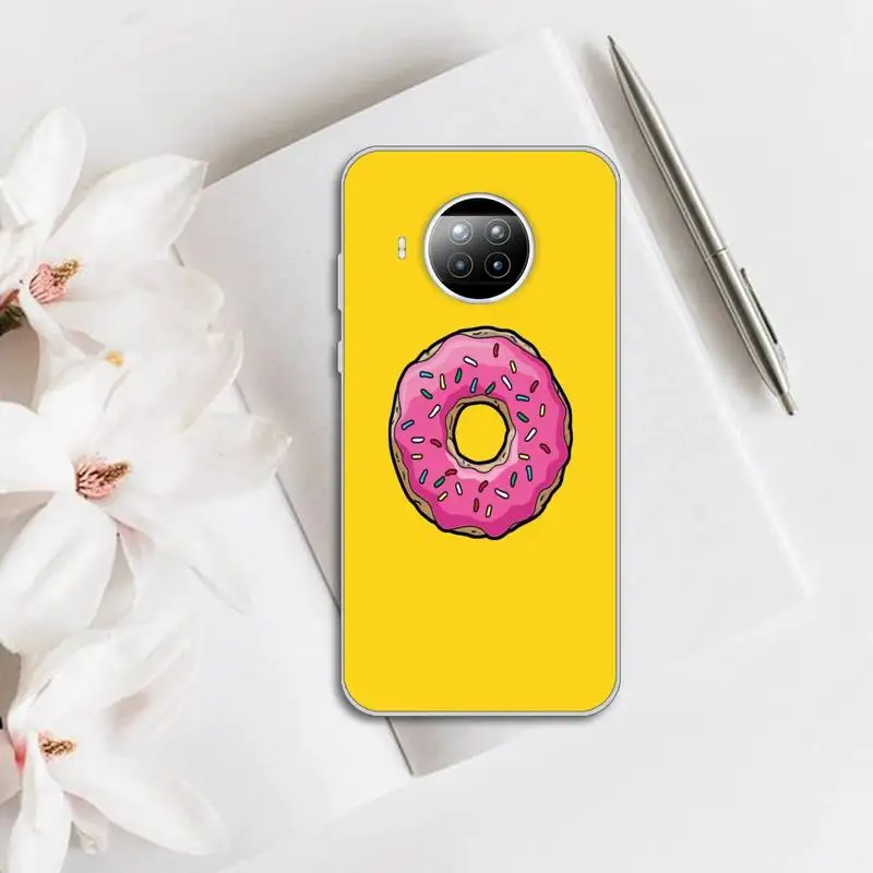

Donut Worry Be Happy pink sweet donut Phone Transparent Xiaomi mi note 10 8 9 t HUAWEI p30 40 11 Samsung S 8 9 10 20 pro lite