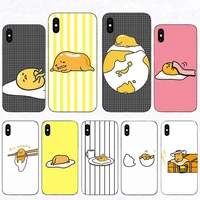 cute phone case lazy egg for iphone 7 11 x xr 8 6 6s pro xs max 5 5s se 2020 plus novelty yellow soft covers back tpu shell capa