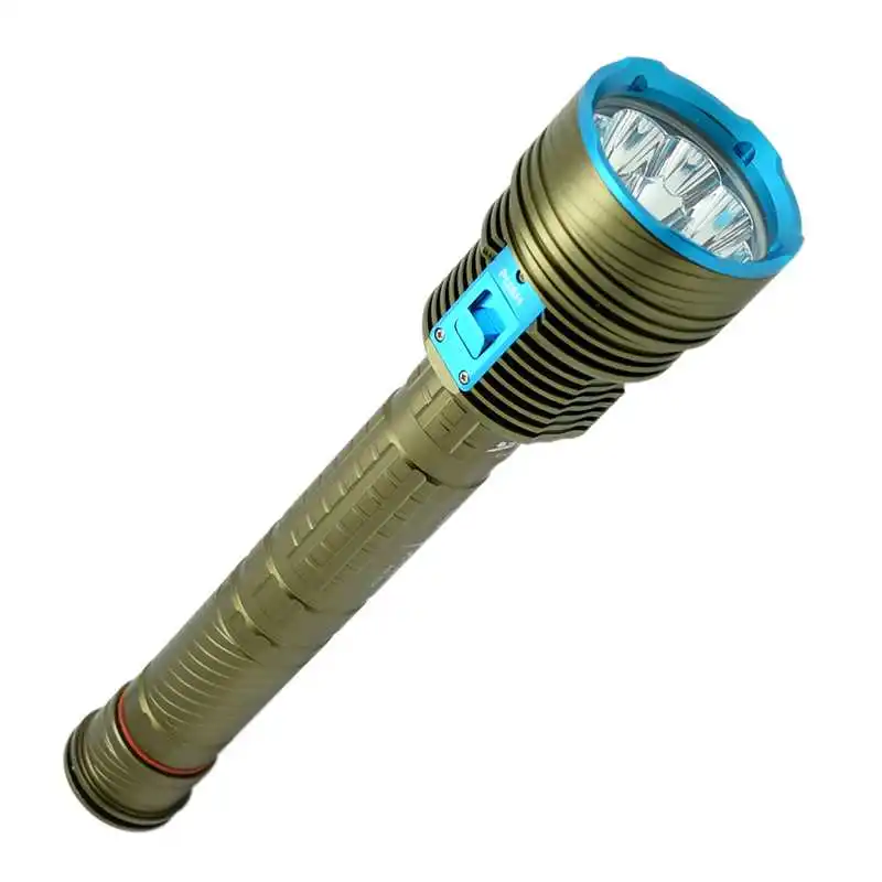 Online 9x XM-L2 Tauchen Taschenlampe 20000Lumen LED Tauchen Taschenlampe Leistungsstarke Scuba Diver Unterwasser 150 M-Licht + 18650 Batterie + Ladegerät