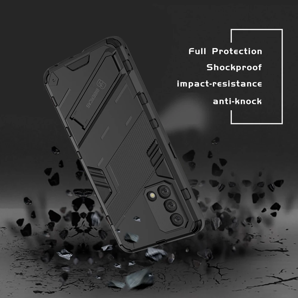 shockproof casing for oppo a74 a53 a93 punk back cover hard case with kickstand free global shipping