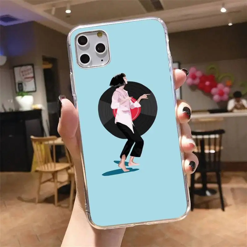 

Pulp Fiction Phone Case Transparent for iPhone 6 7 8 11 12 s mini pro X XS XR MAX Plus cover funda shell