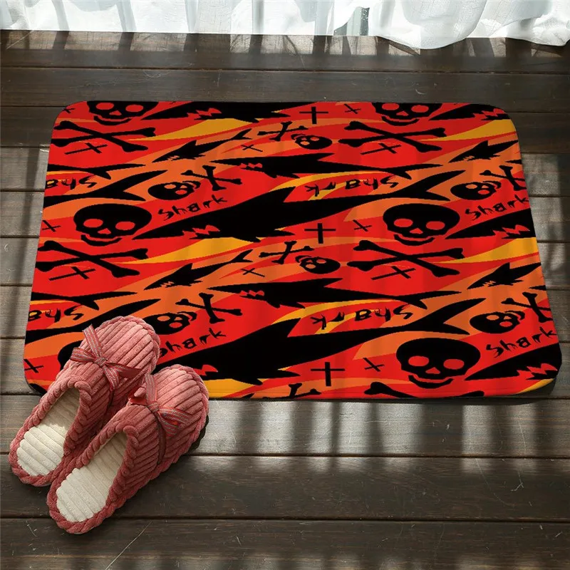 Коврик придверный из фланелевой ткани с принтом в морском стиле | Дом и сад