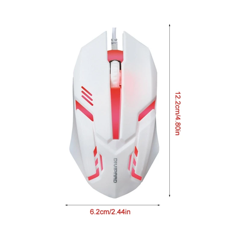 

Ergonomic Wired Gaming Mouse, Antiskid Roller, 7 Color Backlight for PC, Laptop