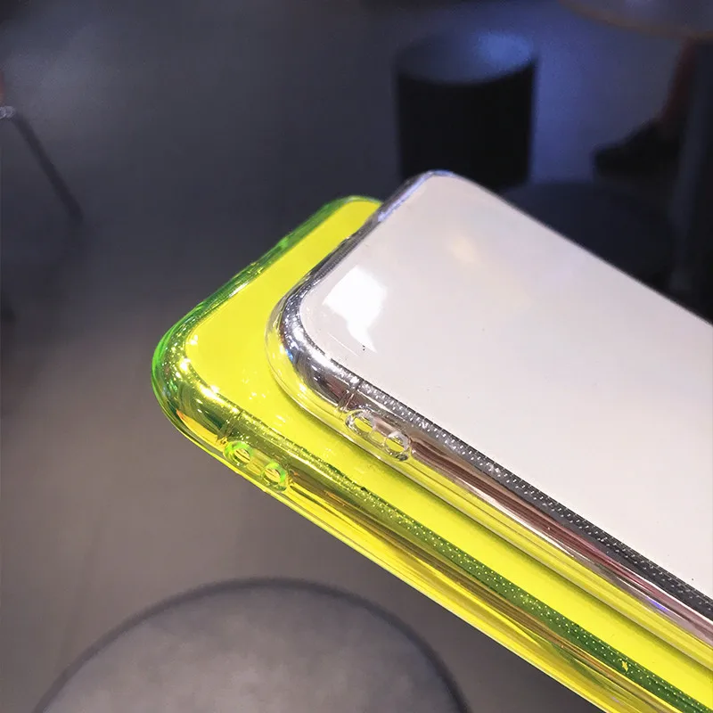 Чехол для телефона Lovebay флуоресцентный прозрачный iPhone 11 Pro Max XR X XS 7 8 Plus мягкий ТПУ