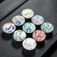 ceramic coffee tea set tea cup hand painted porcelain chinese kung fu cup drinking set bone china foldable cup
