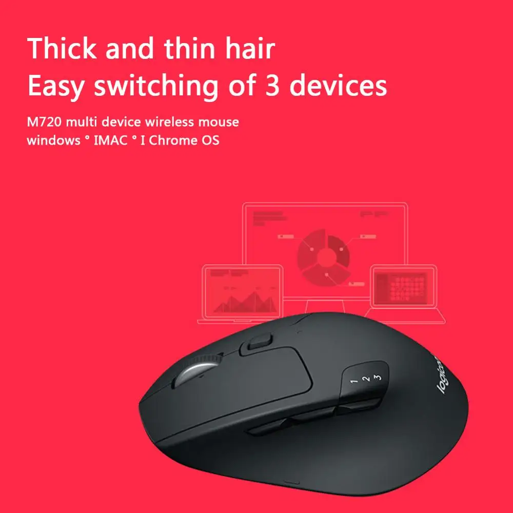 Беспроводная игровая мышь Logitech M720 2 4 ГГц Bluetooth 1000 точек/дюйм | Компьютеры и офис