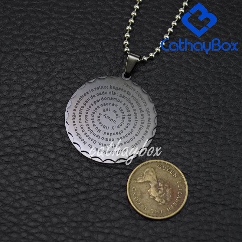 Молитвенный кулон мужской золотой черный серебряный Круглый 60 см - купить по