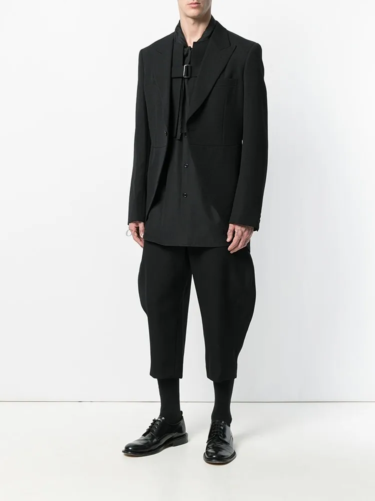 Новая мужская Весенняя рубашка с длинным рукавом и воротником стойкой имеет