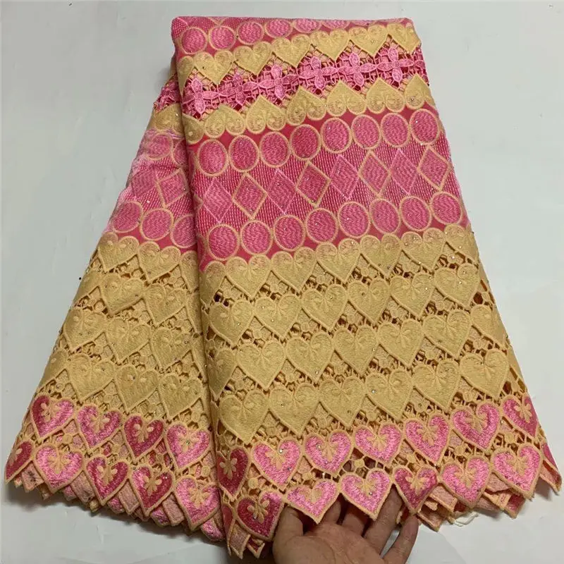 Высокая яркость 100% хлопок вышивка камни 2019 новейшее нигерийское Африканское