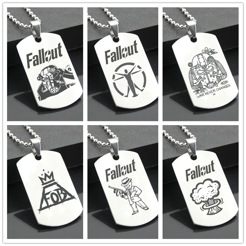 Fallout FSYX01 классический брелок из нержавеющей стали модный с гравировкой армейский