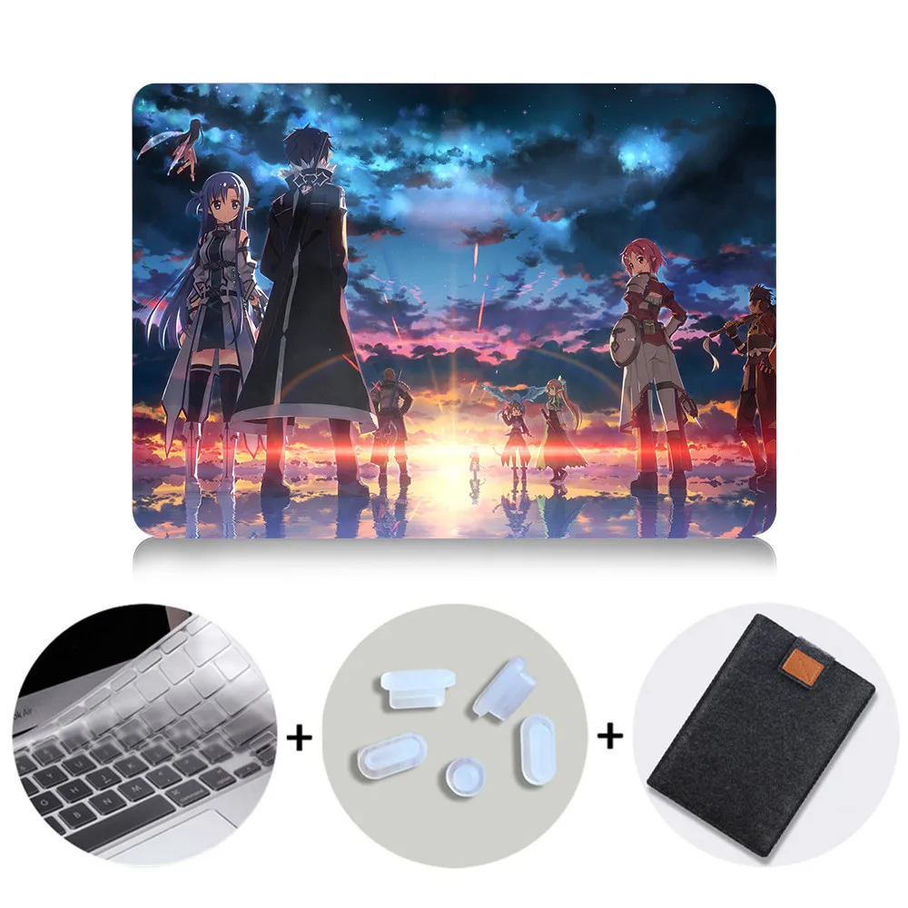 MTT милый чехол для ноутбука Macbook Air Pro retina 11, 12, 13, 15 дюймов с сенсорной панелью, мультяшный чехол с аниме, 13,3 дюймов, сумка для ноутбука - Цвет: MB09
