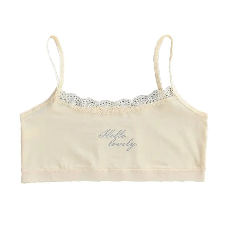 

Young Girl Lace Bra Puberty Teenage Soft Cotton Underwear Training Bra 7-14years