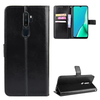 pu leather wallet case with kickstand credit slots for oppo a9 a11x a5 2020