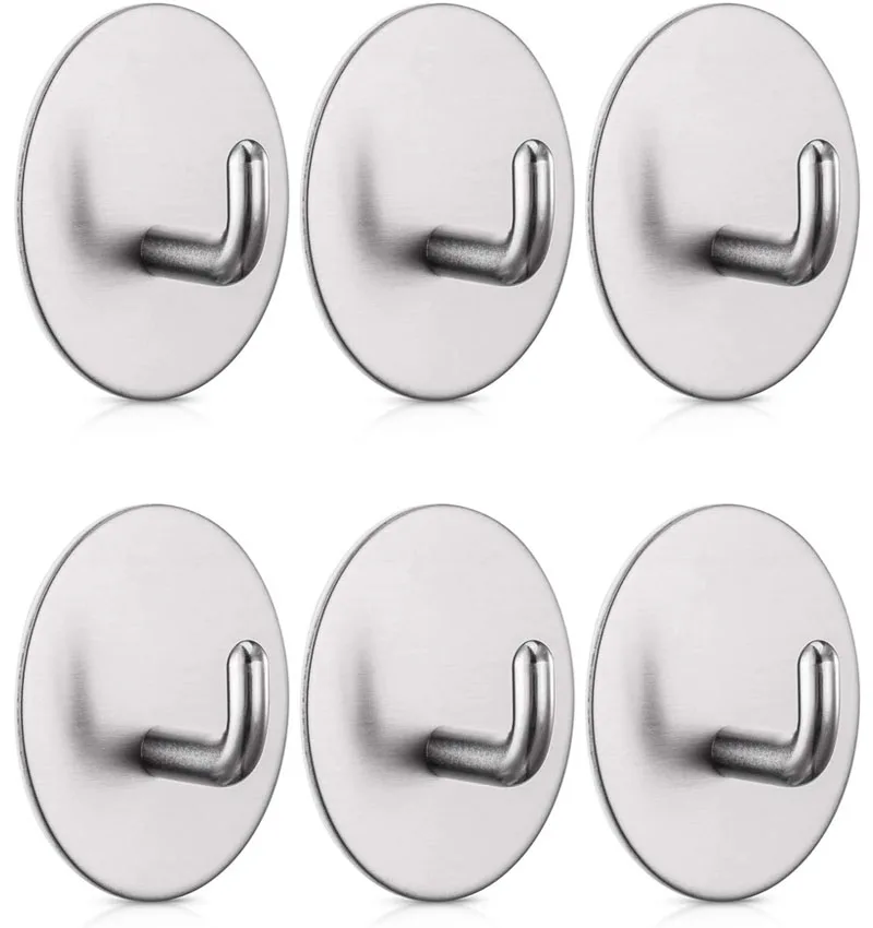 

Stainless Steel Bathroom Hook Self Adhesive Kitchen Wall Hanger Towel Robe Wall Hooks Hanger Coat Hook Rustproof Hook Hanger