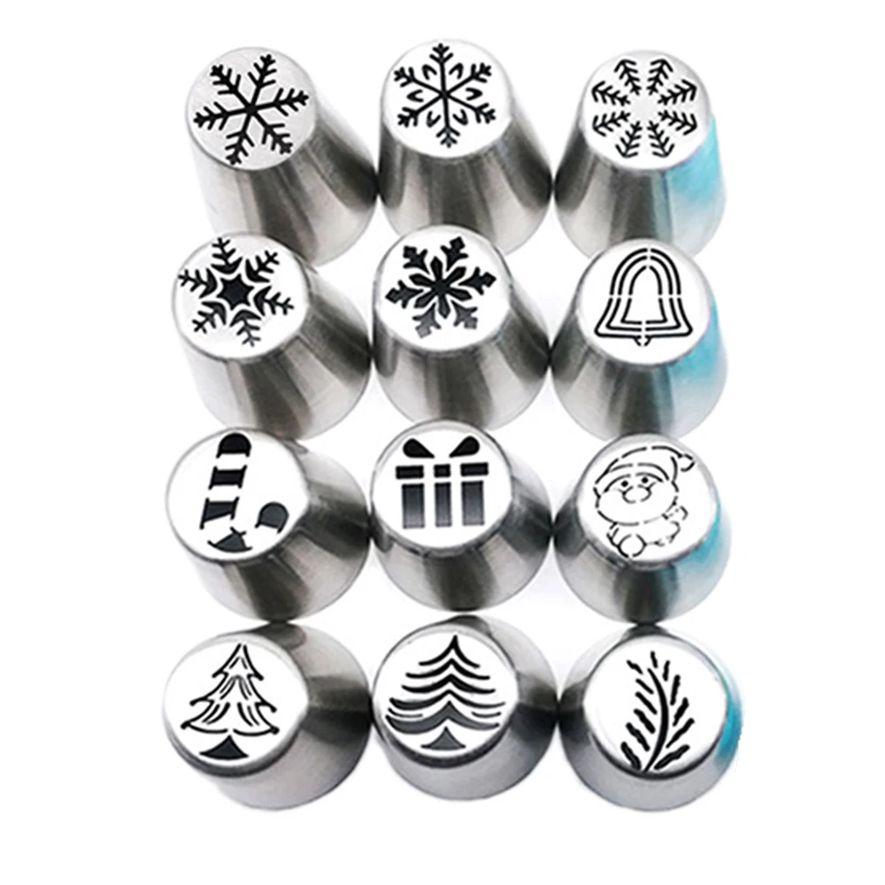 

15Pcs/Set Russian Icing Piping Nozzles Mold Cake Decorating Sugarcraft Pastry Christmas Cake Tools Rose Flower Cream Pastry DIY
