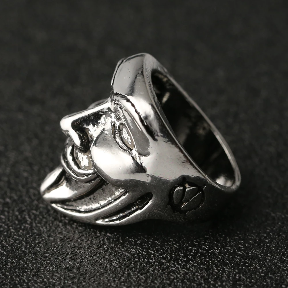 V для Вендетта кольцо маска улыбка Череп большой палец эффект античный