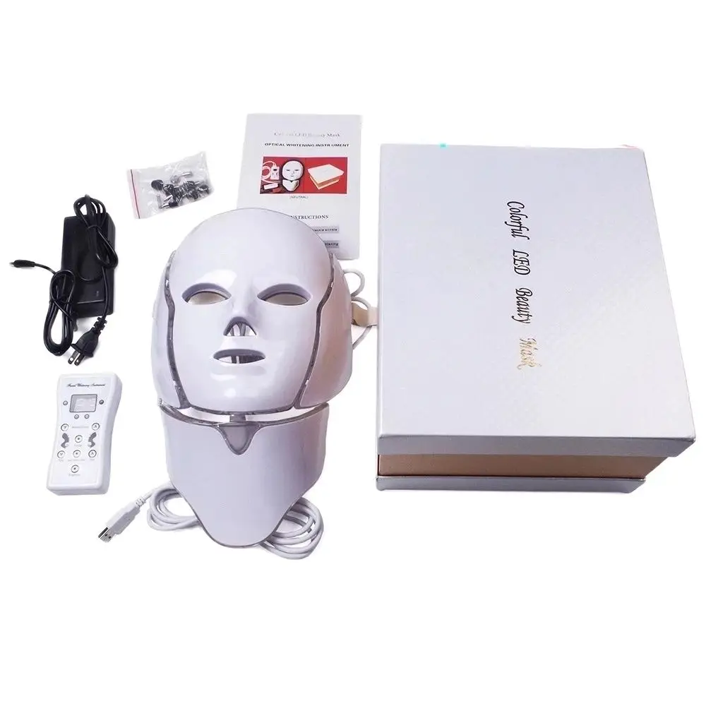 

LED Light Beauty Face Mask Instrument 7 Colors Facial SPA Photon Therapy Face Treatment for Anti Wrinkle Acne Skin Rejuvenation